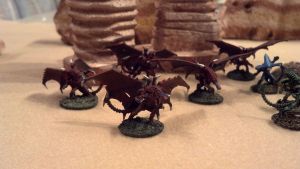 A closer shot of the Winged Space Demons now that they are painted.